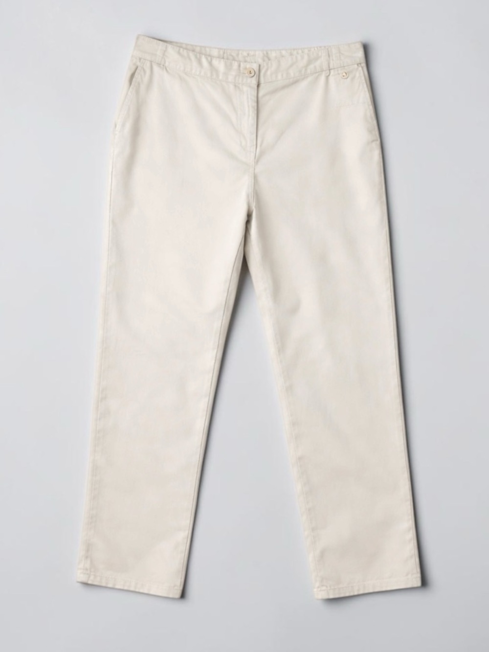 J. Jill Cream Straight-Leg Trousers